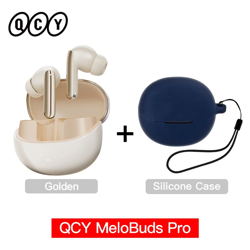 QCY MeloBuds Pro ANC Bluetooth 5.3 Earphones Wireless 46dB Hybrid ANC Hi-Res LDAC Earbuds 6 Mic Headphones 34H In-Ear Detection