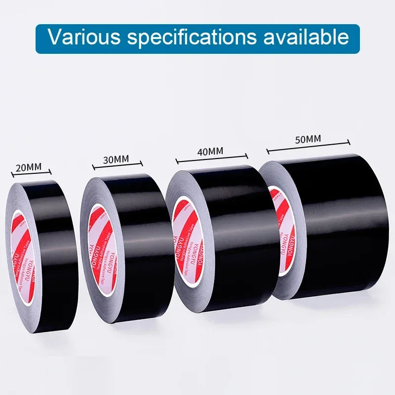 Insulated Aluminum Foil Tape Black Waterproof and Fireproof Self-Adhesive Tape Heat-Resistant Aluminum Duct Tape 20m/50m Long