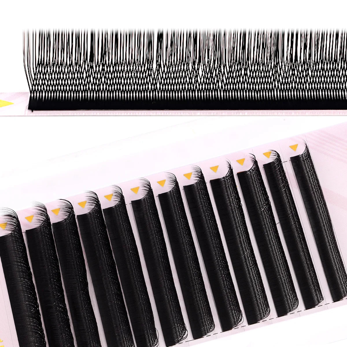 ARISON U-shape YY Lashes Double Tips Eyelash Extension 2D-Y Premade Volume Fans False Eyelashes Ultra Soft Featherlight Mink Las