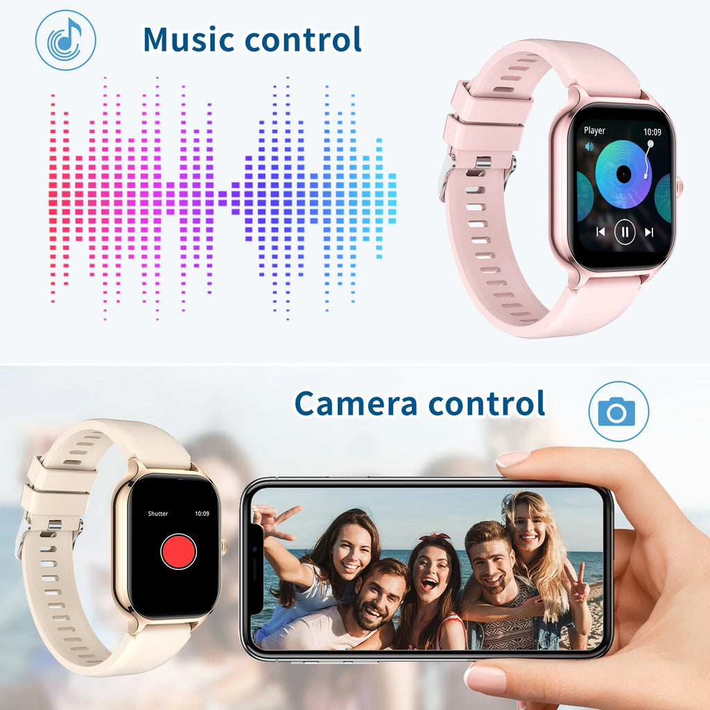 Smart Watch Wireless Calling/Dial Sport Mode Calling Reminder and Rejection Fitness Monitoring for IPhone/Android