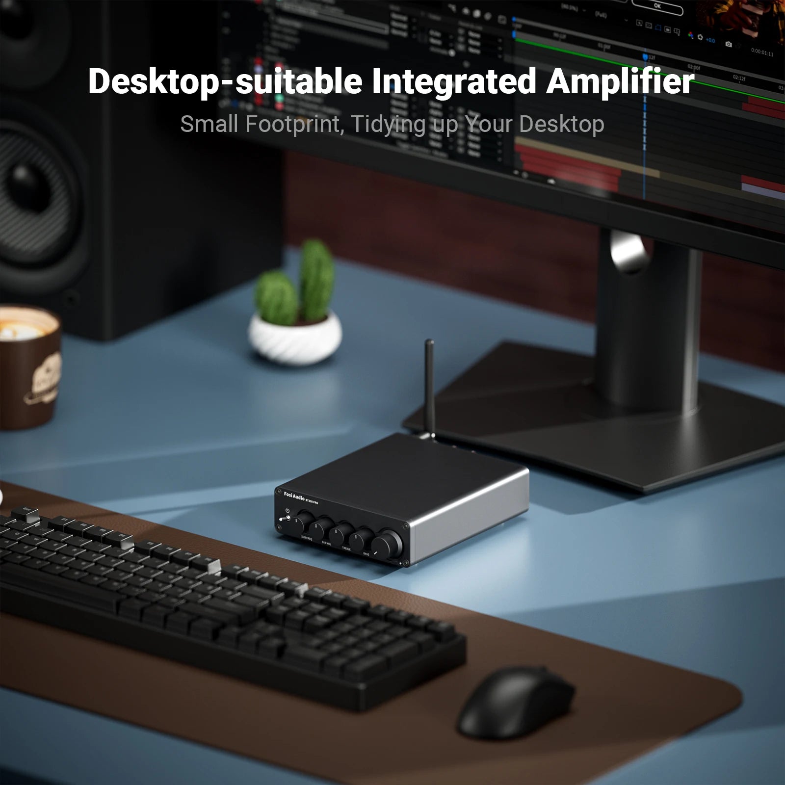 Fosi Audio Bluetooth Sound Power Amplifier 2.1 Channel Amp Audio Reciver for Speaker Subwoofer 165Wx2 +350W BT30D PRO