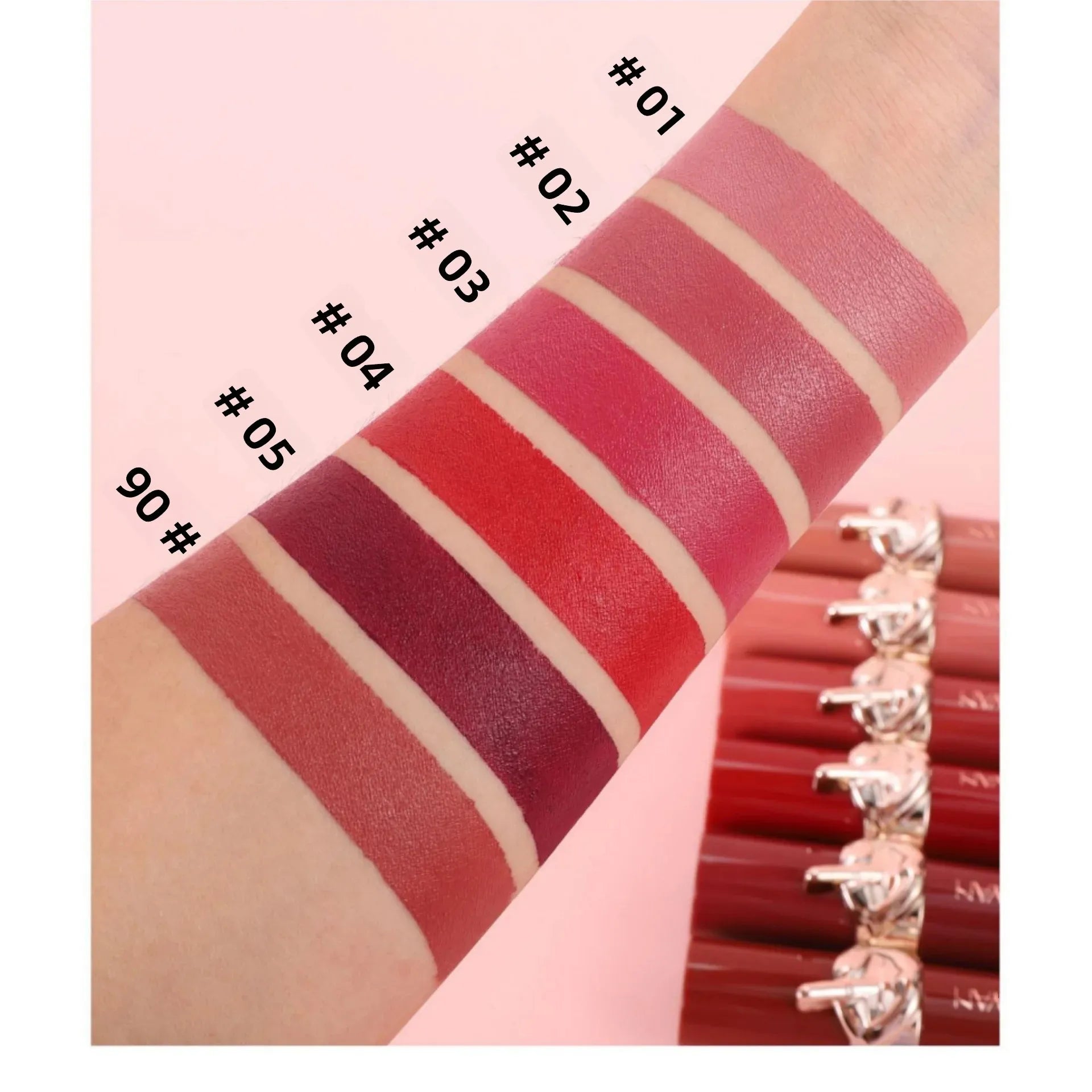 Velvet Lipstick Set Waterproof High Pigment Matte Moisturizing Non Fade Long Lasting Nude Red Lip Gloss Sexy Beauty Cosmetic