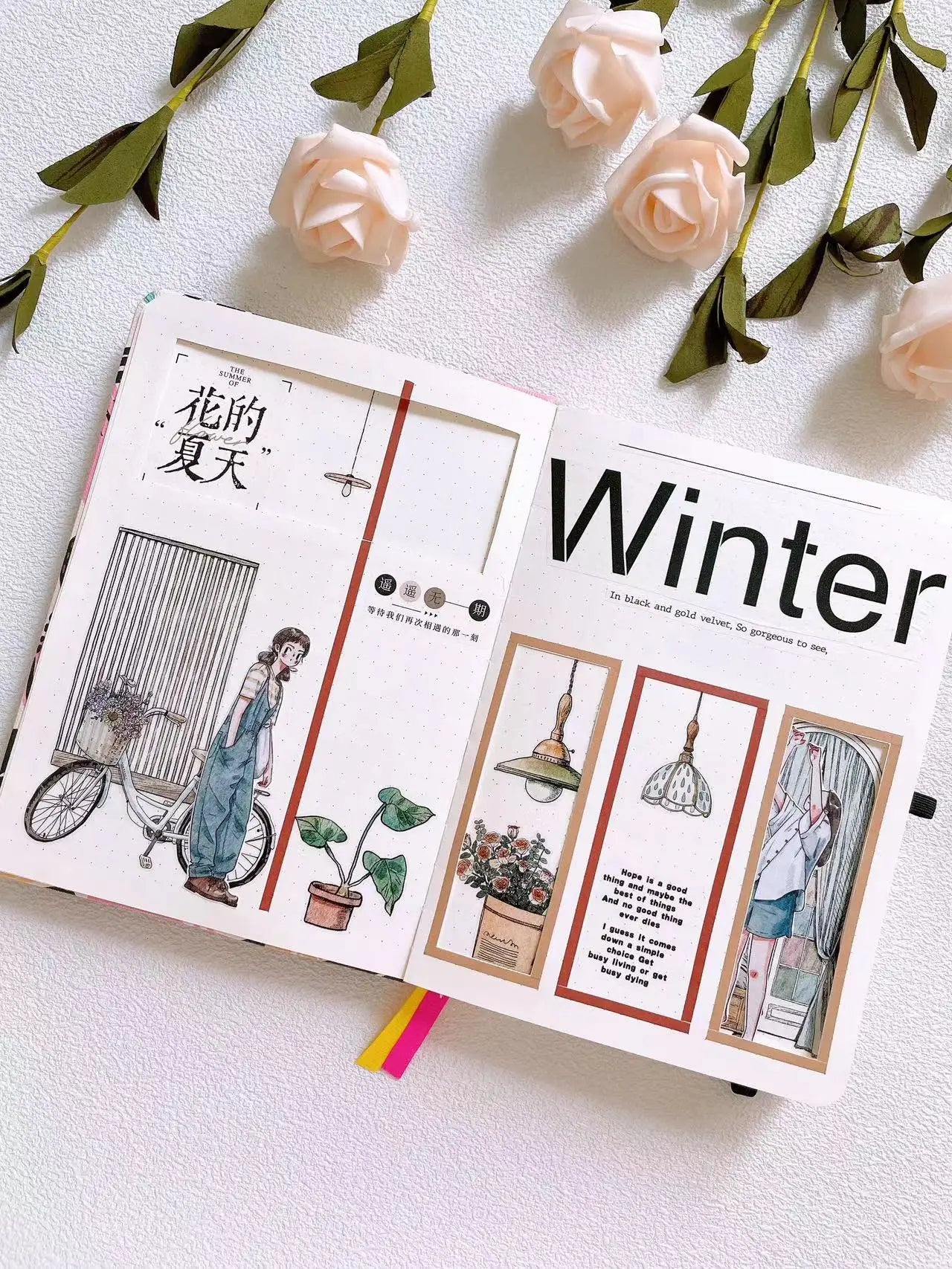 Kai Xiaoxun Go for A Bike Riding Cute Girl Journal Tape/washi/pet/matte /die Cutting