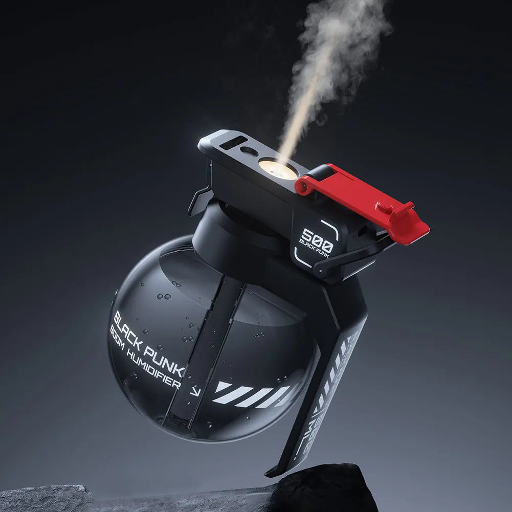 2025 Grenade Air Humidifier Cyberpunk Decorative Essential Oil Diffuser E-sports Desktop Aromatherapy Diffuser for Bedroom Home