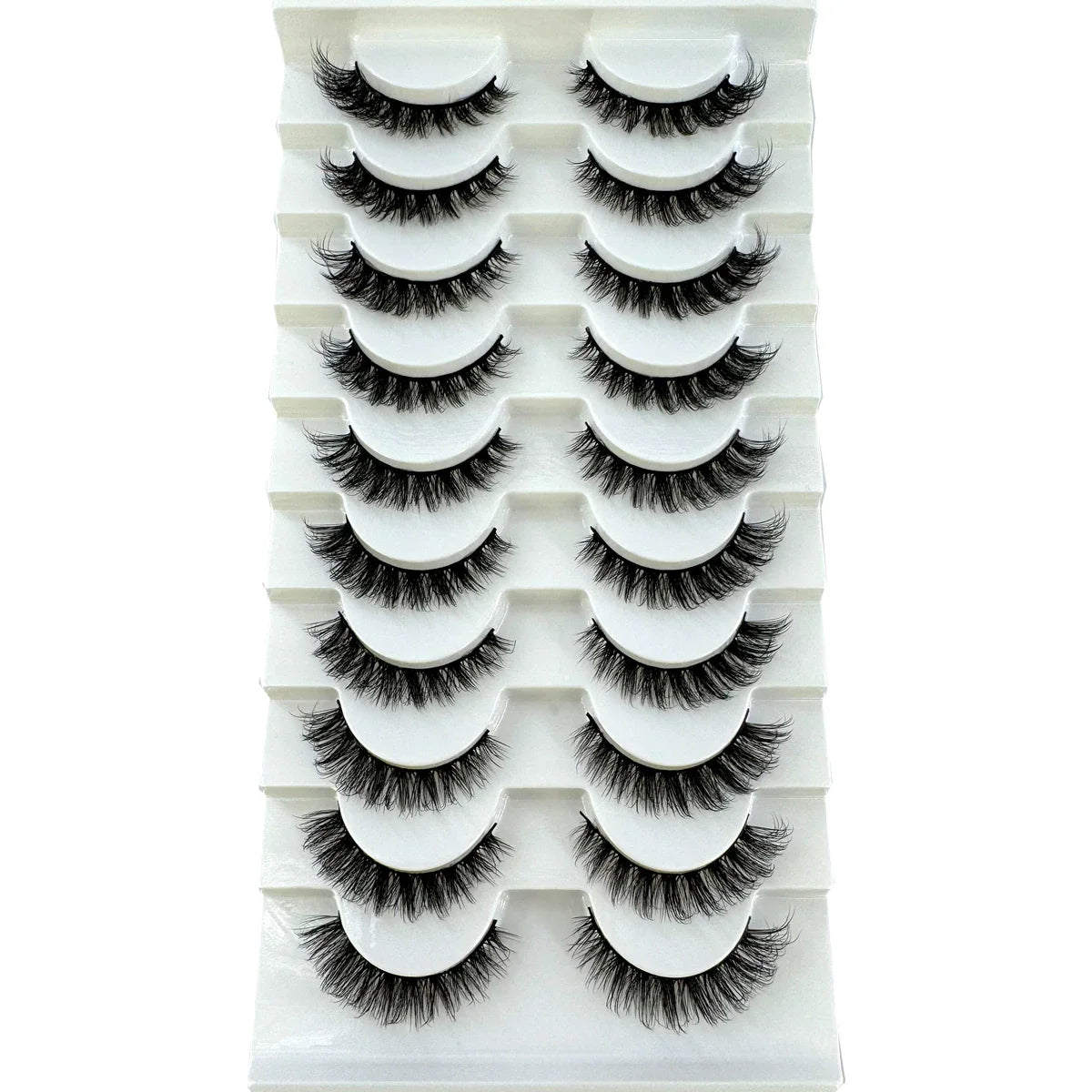 New Cat Eye Artificial Mink Eyelash 3D Curling Natural and Realistic Messy Tail Eye Extended Soft Eyelash