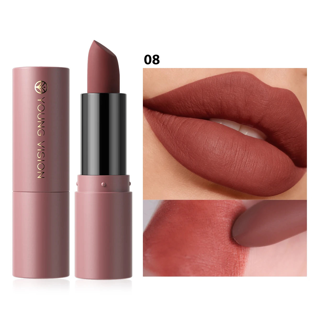 matte lipstick full and rich colors natural moisture comfortable fine and smooth texture long-lasting and easy to apply