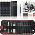 29-Piece Sketching Art Set for Adults - Includes Three Pencil Sketch Books Graphite Pastel Charcoal Drawing Supplies