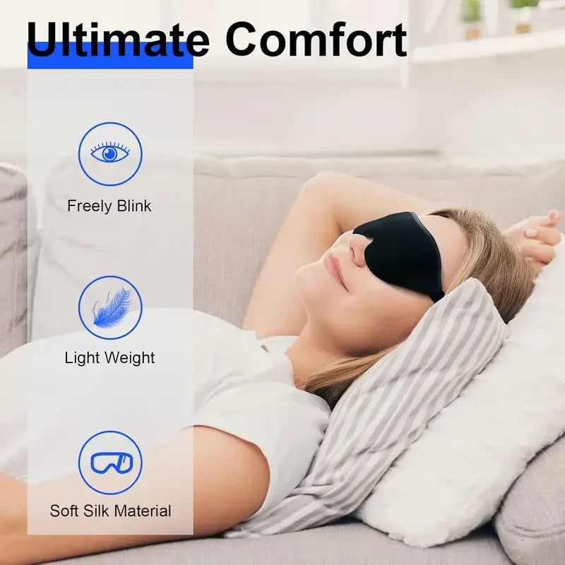 5 soft eye masks, lightweight and comfortable, light blocking and breathable, adjustable sleep goggles for travel relaxation