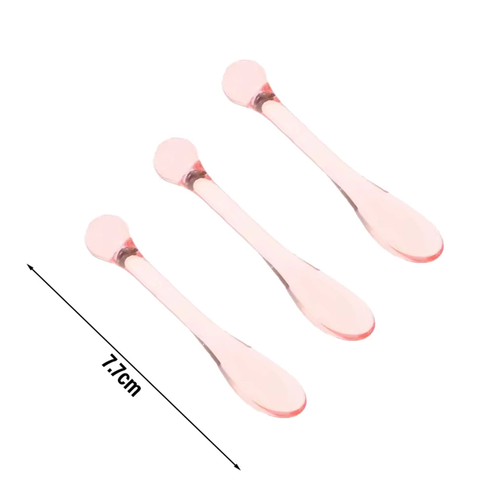3pcs Acrylic Cosmetic Spatulas Scoop with Bottle Face Cream Mask Mud Mixing Spoon Beauty Tools Absorb Roller Facial Applicator