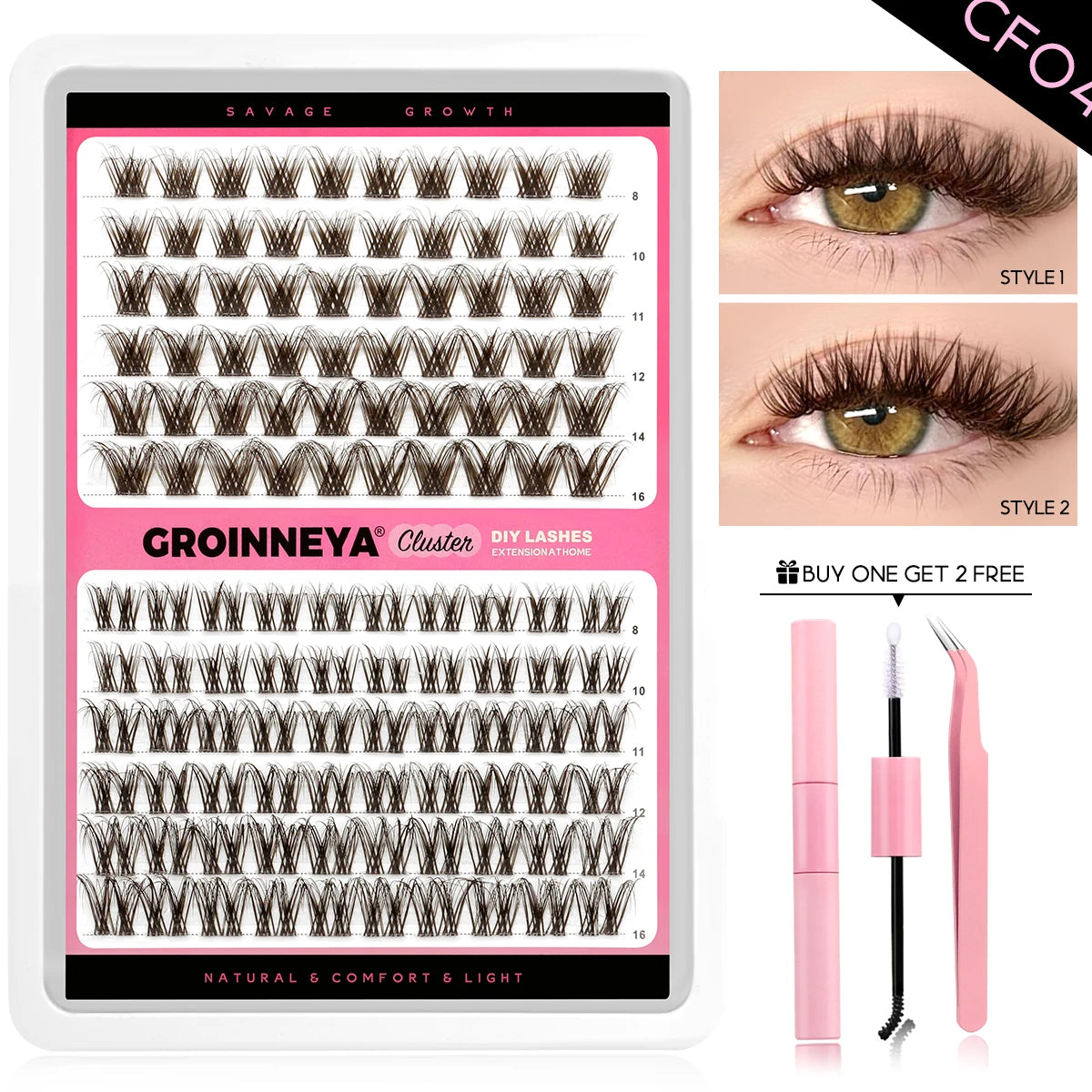 Lash Clusters Set DIY Lashes Extension Kit Individual Eyelash Extension Kit Full Set Lashes Kit with Lash Bond and Seal Makeup