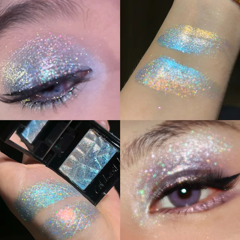 Coldnwild Monochrome Gradual Eye Shadow Chameleon Glitter Highly Pigmented Blue Purple High Concentration Optical Eye Makeup