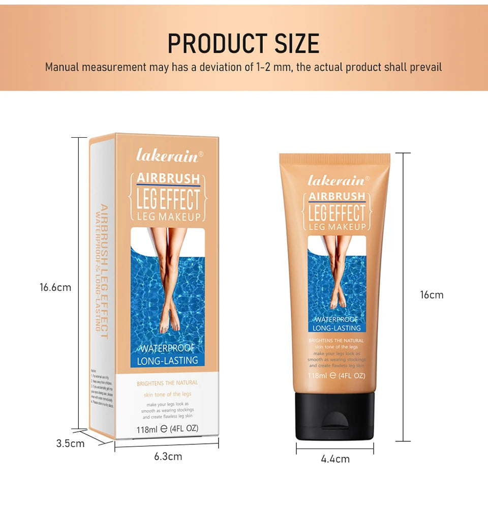 3colors Leg Makeup Moisturizing Liquid Body Foundation Fake Tan Cream Tanning Body Waterproof Long-lasting Lotion Even Skin Tone