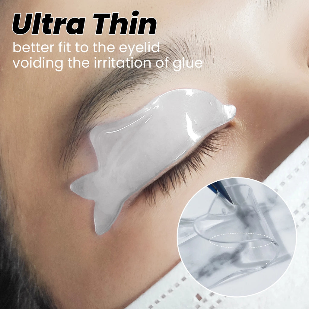 Lomansa Korean Lash Lift Patches Eyelash Lifting Pads Self-Adhesive and Ultra Thin for Step 1 of Perm Use as an Eye Patches Tool
