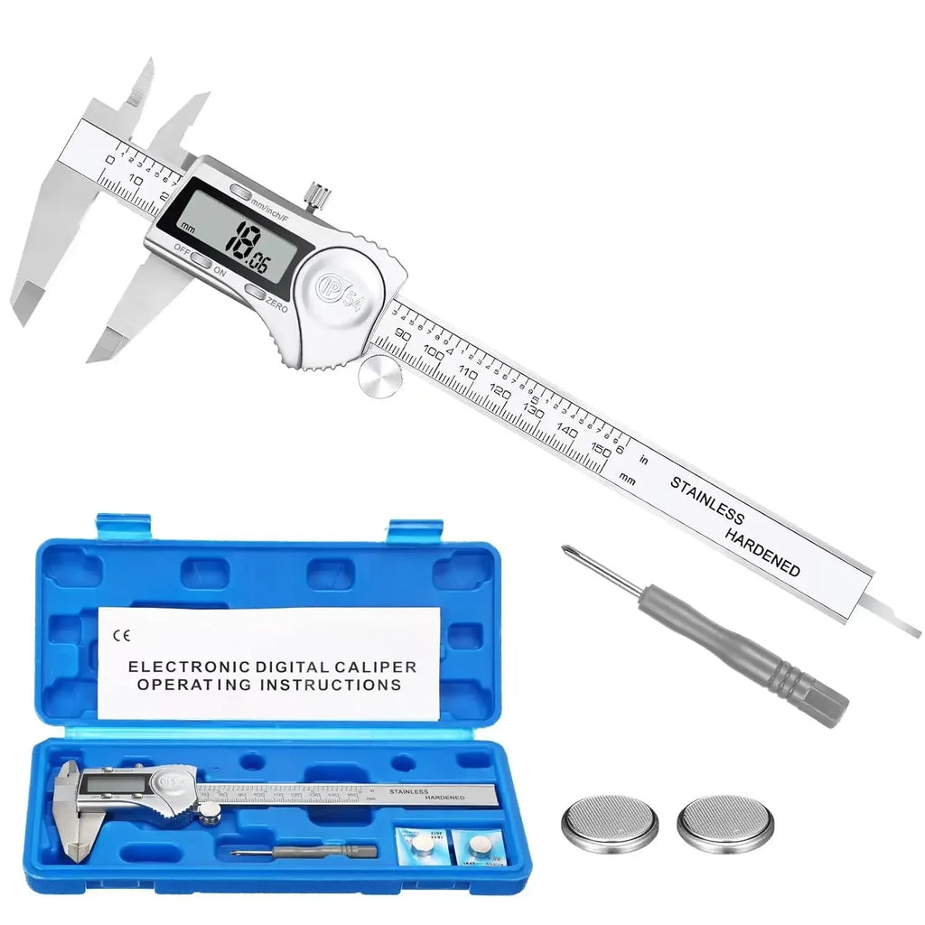 Electronic Digital Caliper, Inch and Millimeter Conversion, LCD Screen Display 0-6” Caliper Measuring Tool, Auto Power Off