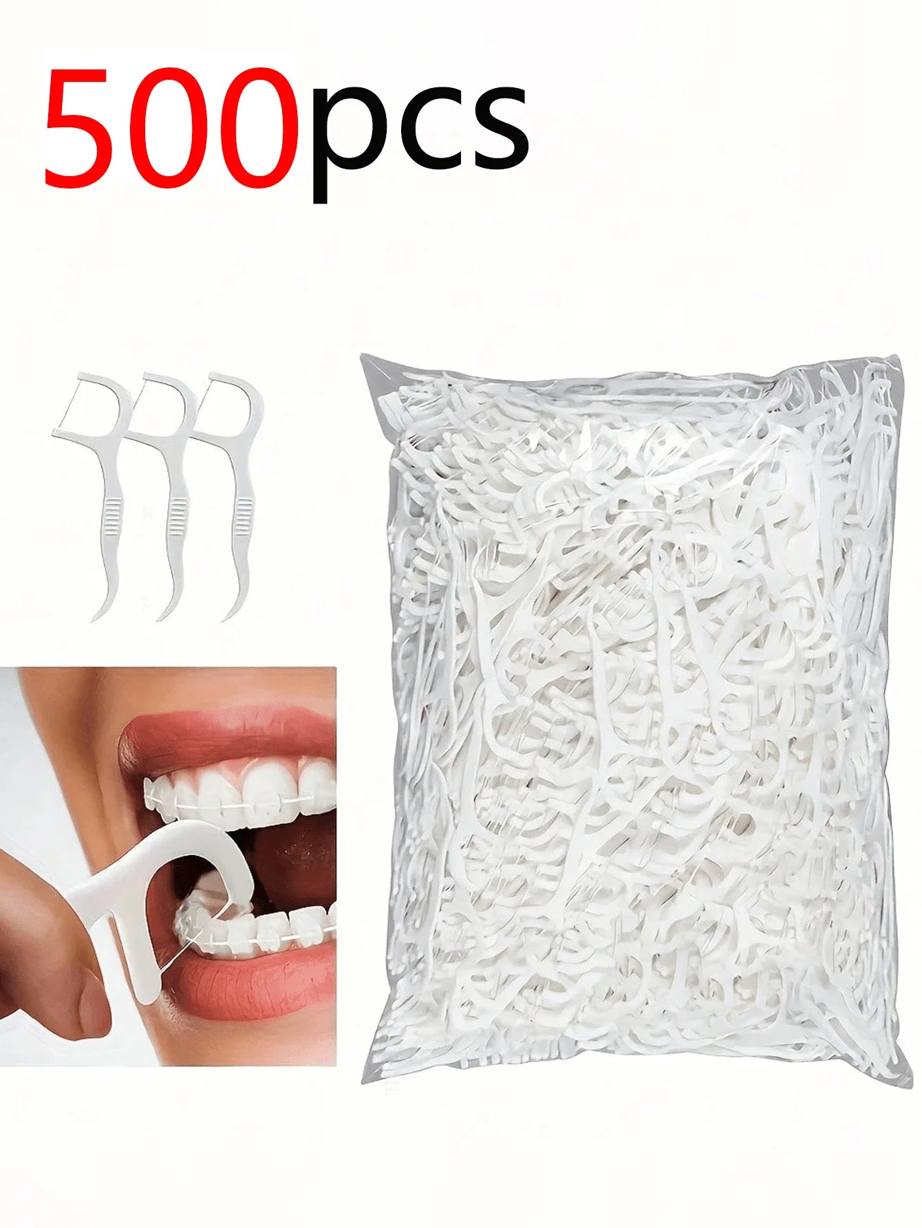 500/300/100/50pcs Dental Floss Combo Pack, Deep Cleaning Floss, Proper Oral Care, Disposable Portable Floss, Essential For Travel And Daily Use