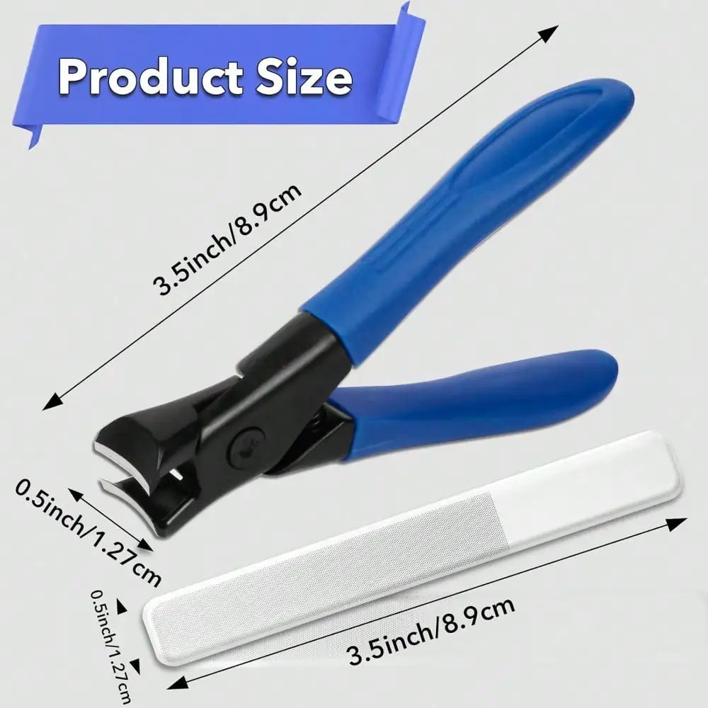 Oversized Toenail Clippers For Adults With Thick Hard And Ingrown Nails Heavy Duty Wide Jaw Design With Anti Slip Long Handle For Men And Seniors