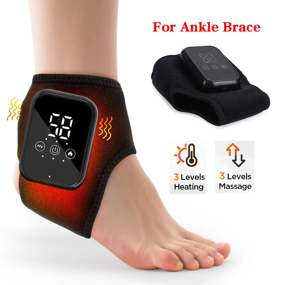 Electric Heating Wrist Guard Vibration Massage Hot Compress Wrist Brace Ankle Wrap Hand Foot Protector Rechargeable Wristband
