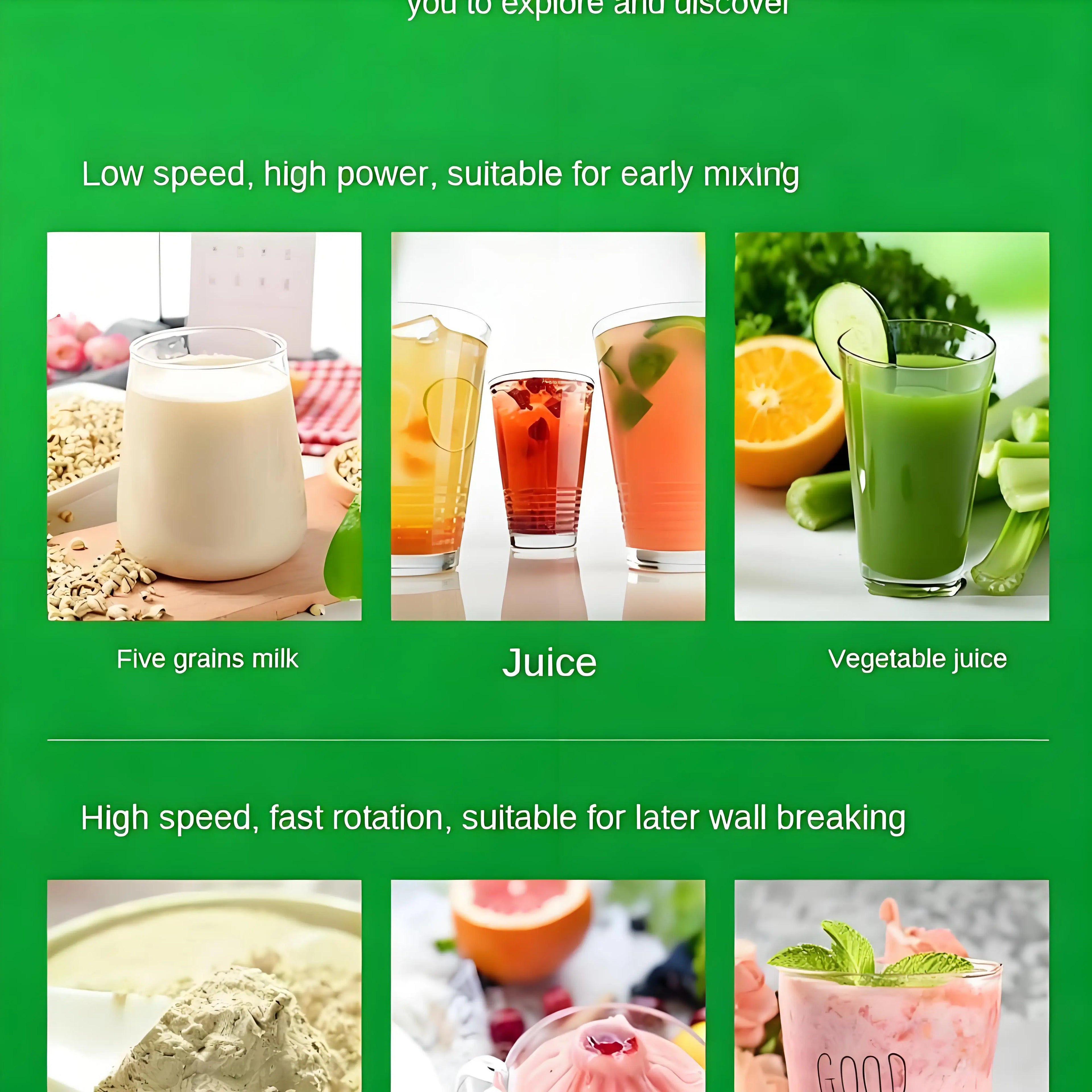 Home Use BPA-Free Jar Blender Perfect for Drinks 6 Free Gifts Included