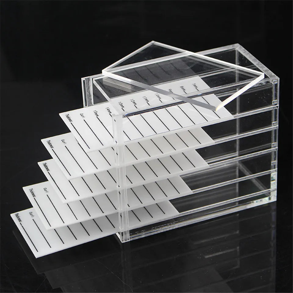 False Eyelash Storage Box 5 Layers Acrylic Pallet Lash Holder Pallet Individual Eyelash Extension Glue Display Stand Makeup 2029