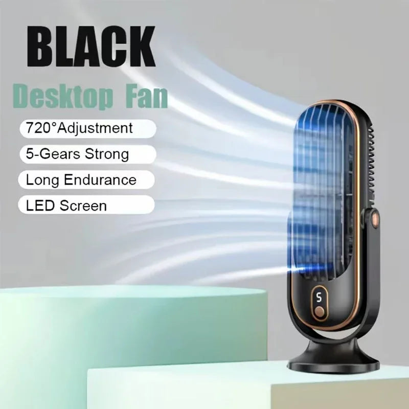 New Upgraded Large Battery Dual Motor Portable Fashion Desk Fan, Office, Travel, Camping, Outdoor RV Portable USB Fan air conditioner bladeless fan
