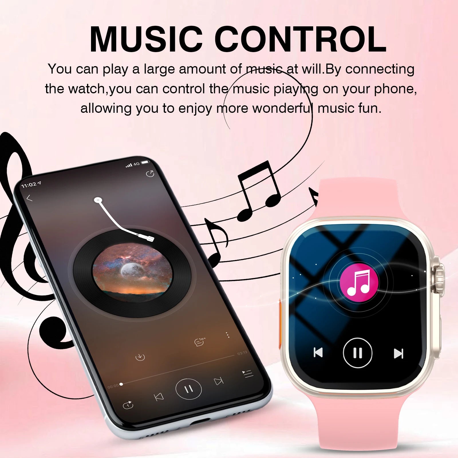 2.01'' Sports Smart Watch Fitness Clock Health Monitor Waterproof Smartwatch Wireless Call Watches for Men Women IOS Xiaomi 2026