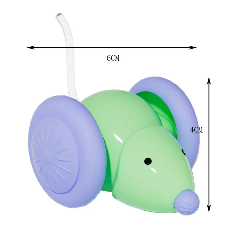 Electric Mouse Car Interactive Cat Toy Rechargeable Automatic Kitten Toy Intelligent Obstacle Avoidance Pet Cat Toy