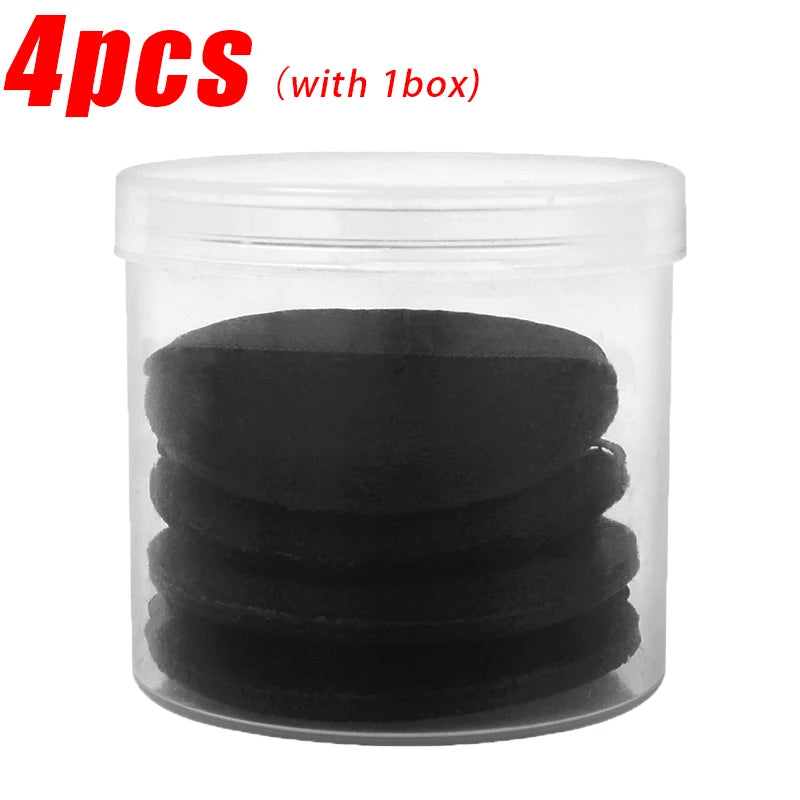 1/20pcs Black Velvet Cosmetic Puff with Box Loose Setting Powder Puffs BB Cream Foundation Powder Pad Beauty Makeup Tools
