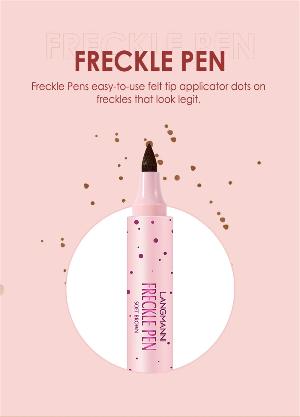 1PC Natural Fake Freckles Pen Waterproof Face Brown Eyeliner Dot Spot Pen Makeup Waterproof Dot Spot Pen Pretend Makeup Tool