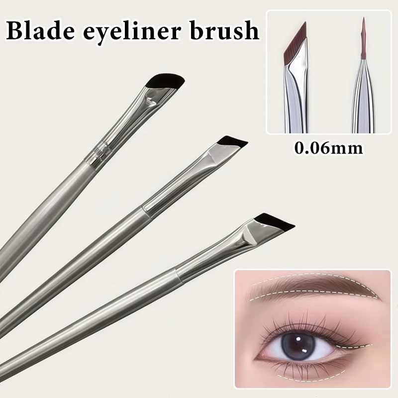 Sickle Eyeliner Brush Diagonal Eyebrow Brushes Blade Brush Undereyelid To Sleeping Silkworm Detail Brush Ultra-thin Makeup Tools
