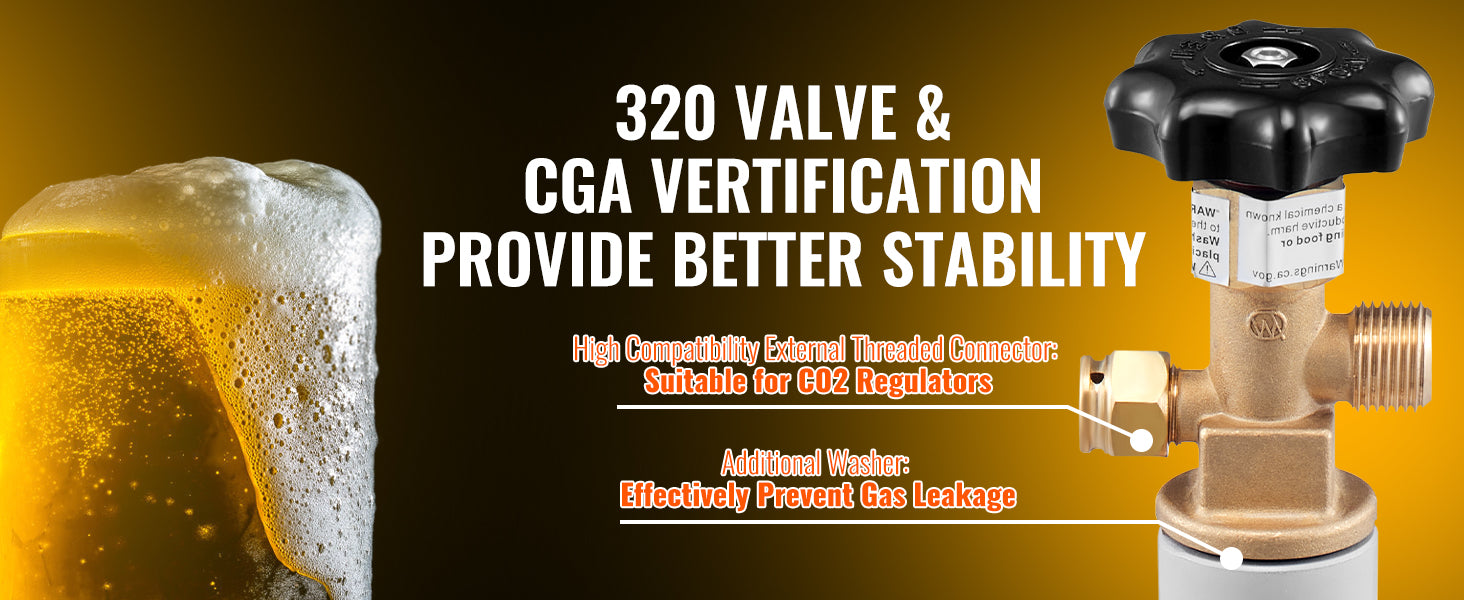 SucceBuy 5 Lbs CO2 Tank Aluminum Gas Cylinder Brand New CO2 Cylinder with Gray Spray Coating CO2 Tank with CGA320 Valve